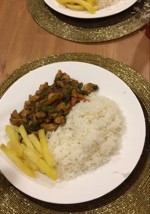 صورة لوصفة كانتون مع رز ابيض