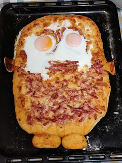 Una foto de Pizza casera minion