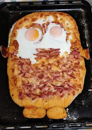 Una foto de Pizza casera minion