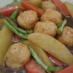 รูปของ Bola2 ayam dan sayuran