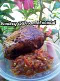 Bandeng goreng colek sambel terasi (manis pedas)