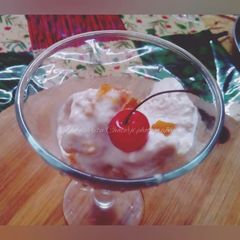 Peach ice cream A picture of Peach ice cream.