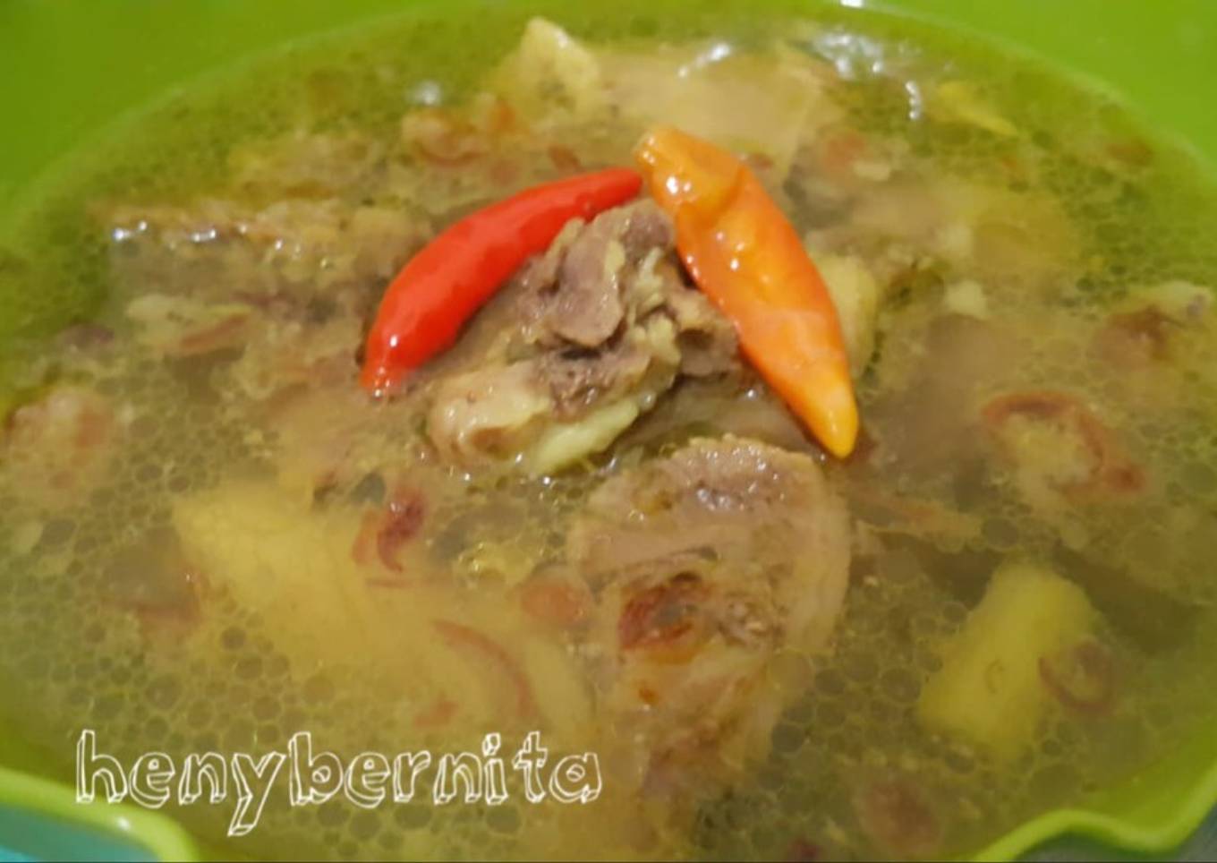 Soto campur kuah bening(daging+babatusus)