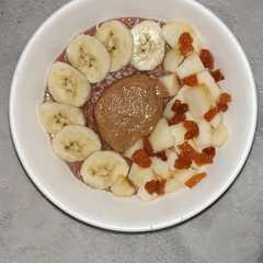 A picture of Super Simple Chocolate Oatmeal Bowl (Cocok Untuk Sarapan).