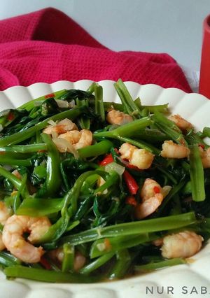 Foto resep Tumis Kangkung-Udang Terasi Pedas