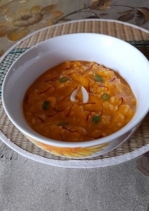 A picture of Aamras Rice.