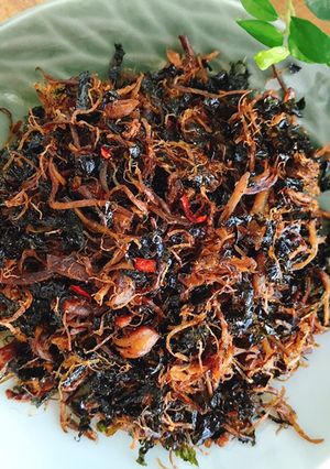 Hình của món Chà bông chân nấm rong biển (Ruốc nấm).