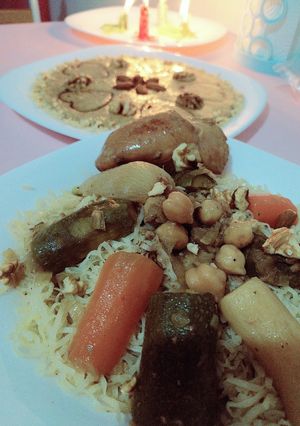 Une photo de Pâtes algériennes au poulet (Rechta B'El Djadj)
