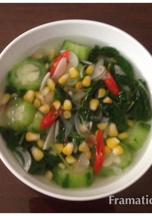 Foto resep Sayur bayam jagung oyong