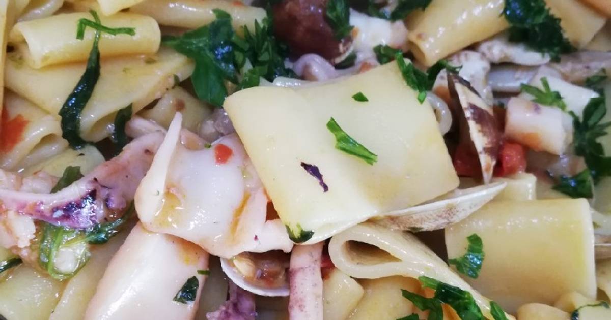 I paccheri spadellati alla pescatora