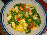 Tumis Bayam Tahu Cibuntu