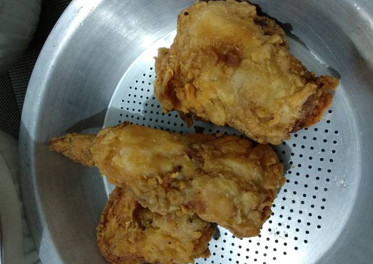 Langkah Mudah untuk Menyiapkan Ayam goreng tepung ala KFC, Sempurna