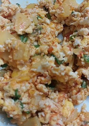 A picture of Potatoes and eggScramble.