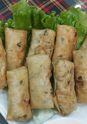 A picture of Vegetarian Spring Rolls.