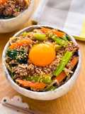 One-Pan Soboro Bibimbap Bowl with Ground Meat