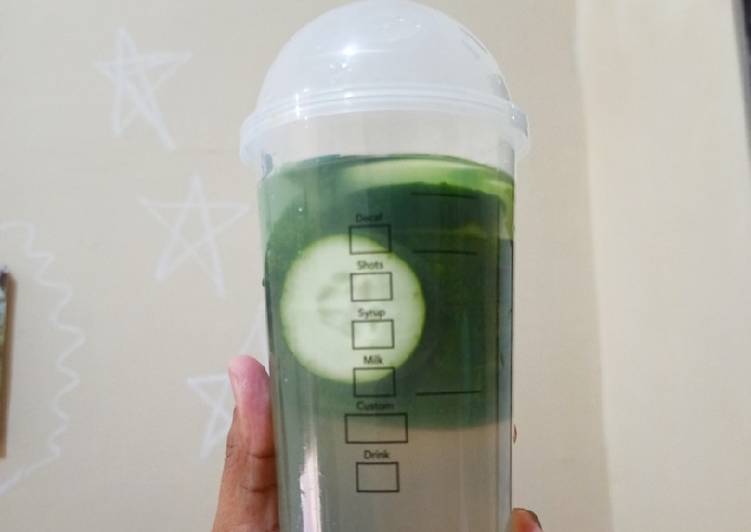 Cara Buat Infused Water Timun + Jeruk Nipis, Lezat