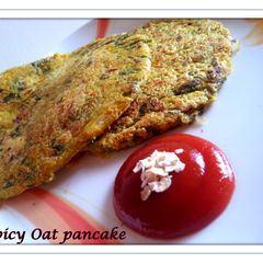 A picture of Spicy Spinach-Oat Pancake.