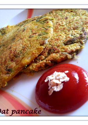 A picture of Spicy Spinach-Oat Pancake.