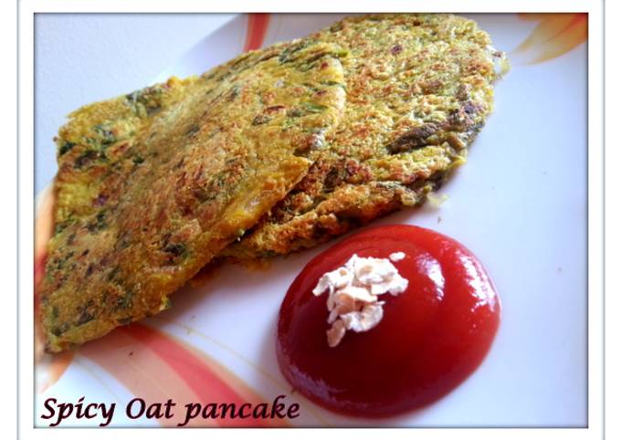 Spicy Spinach-Oat Pancake Recipe