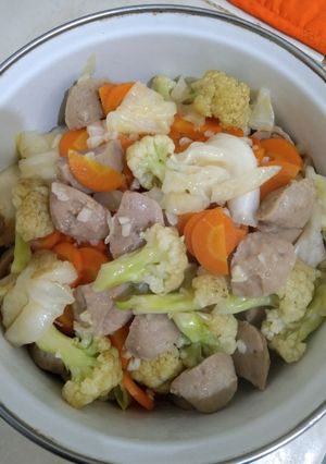 Foto resep Capcay sayur bakso sapi