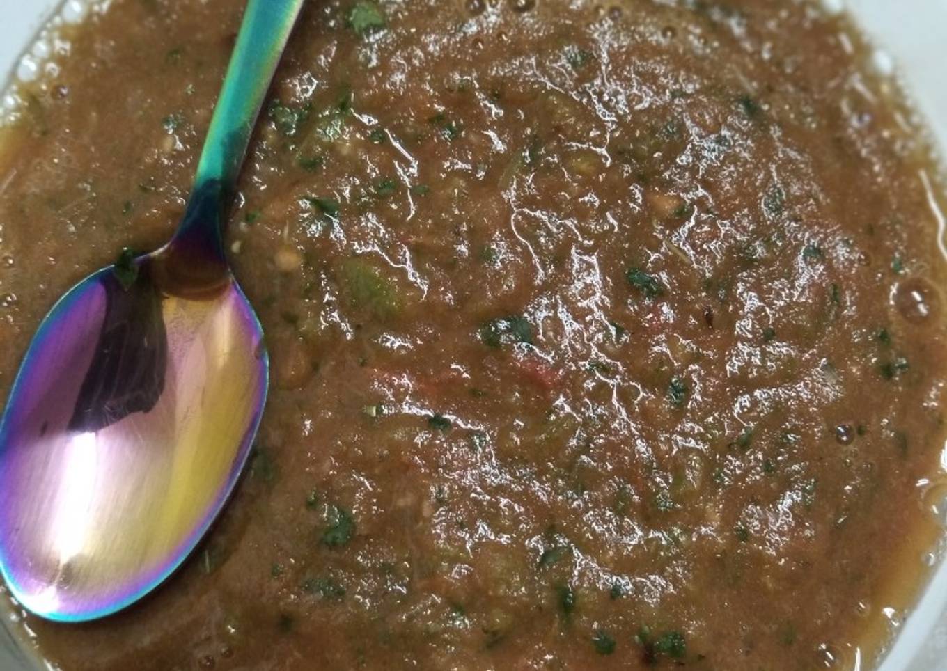 Salsa de chile serrano, jalapeño y cilantro