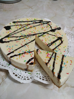 Una foto de Tarta de queso y chocolate blanco