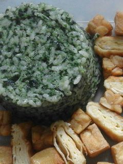 Foto resep Nasi ijo/Nasi bayam bekal sekolah
