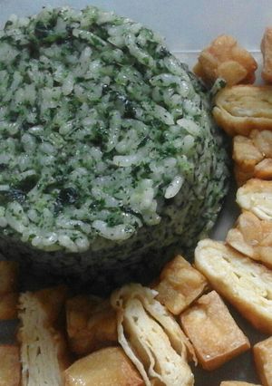 Foto resep Nasi ijo/Nasi bayam bekal sekolah