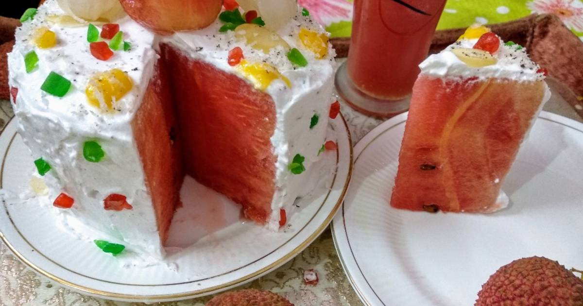 Watermelon Cake Fruit Cake With Fresh Fruits Arrangements (Vegan Friendly  Cake) | forum.iktva.sa