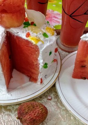 A picture of Fresh Watermelon cake.