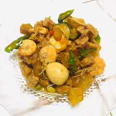 A picture of Tumis udang cecek simple.