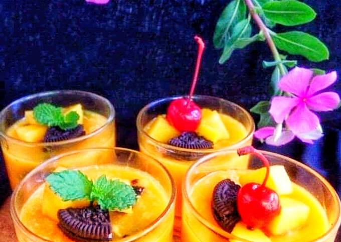 Silky puding mangga oreo