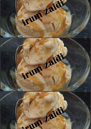 A picture of 2 INGREDIENT Caramel Fudge ICE CREAM.
