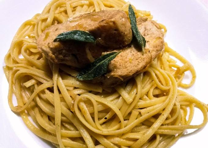 Recipe of Award-winning Brown butter and sage linguine with chicken