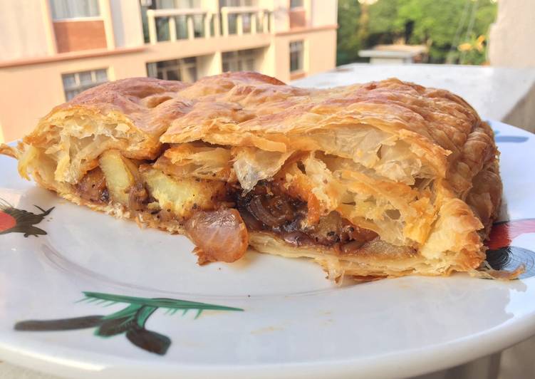 Easiest Way to Make Quick Savoury Potato And Onion Strudel With Leftover BBQ Sauce