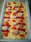 Ensaladilla de gambas y palitos de cangrejo