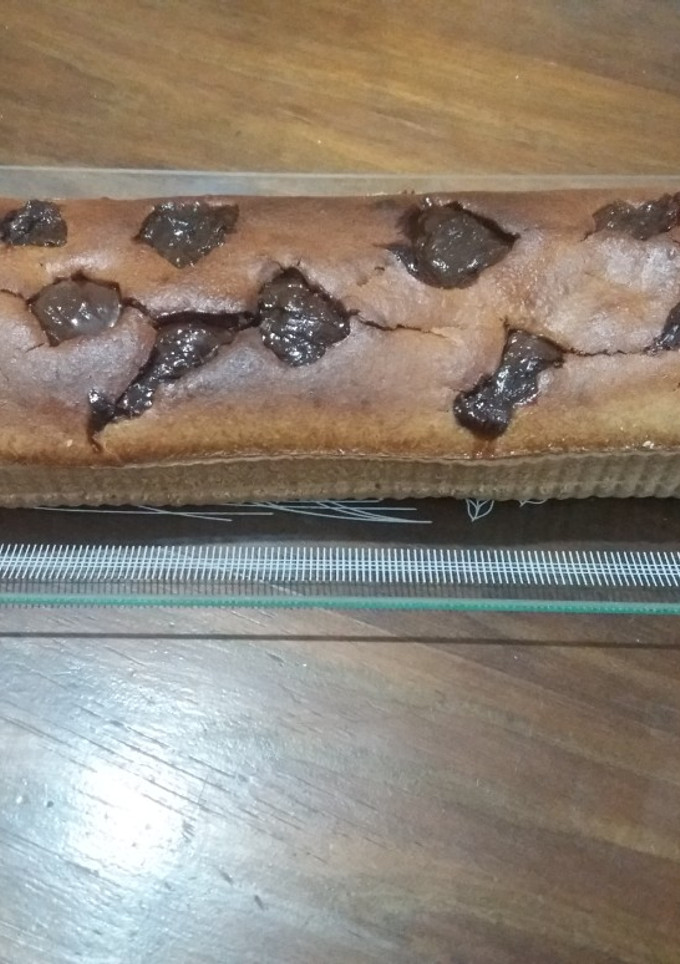 Una foto de Budín de banana con dulce de leche