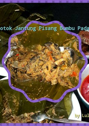 Foto resep Botok Jantung Pisang bumbu Padang