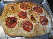 Una foto de focaccia sin horno