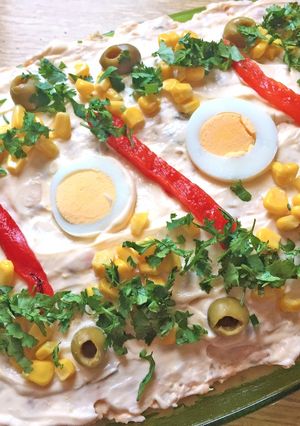 Una foto de Ensaladilla rusa extra cremosa con Mayonesa Guachinerfe