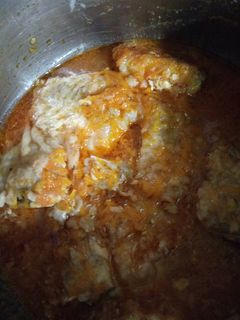 Фото Жареная рыба с овощами.