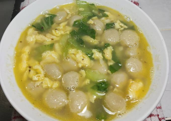 Resep Sup Telur bakso simpel Anti Gagal