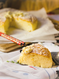 Una foto de Pastel de queso japonés