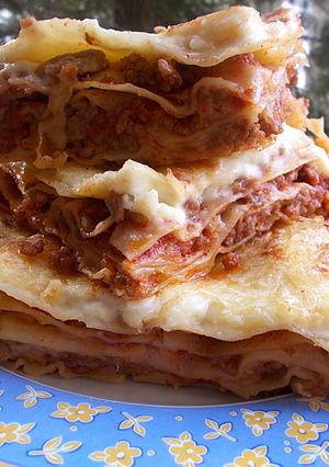 Lasagne, bolognai szósszal recept fotója