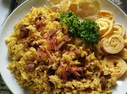 Gambar nasi kebuli ricecooker bubuk kari