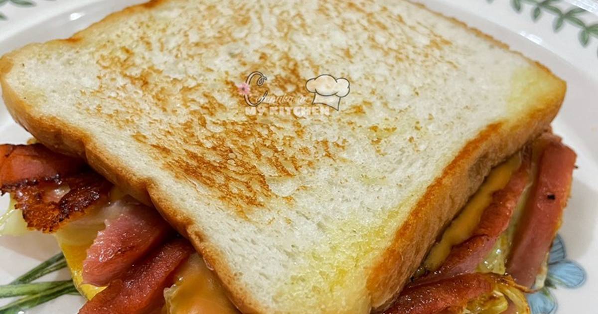 Resipi Sausage Cheese Egg Korean Toast (소시지 치즈에 그 토스트) 🇰🇷 Korea oleh