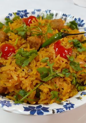 A picture of Soya pulao.