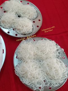 A picture of Idiyappam with Rice Flour.