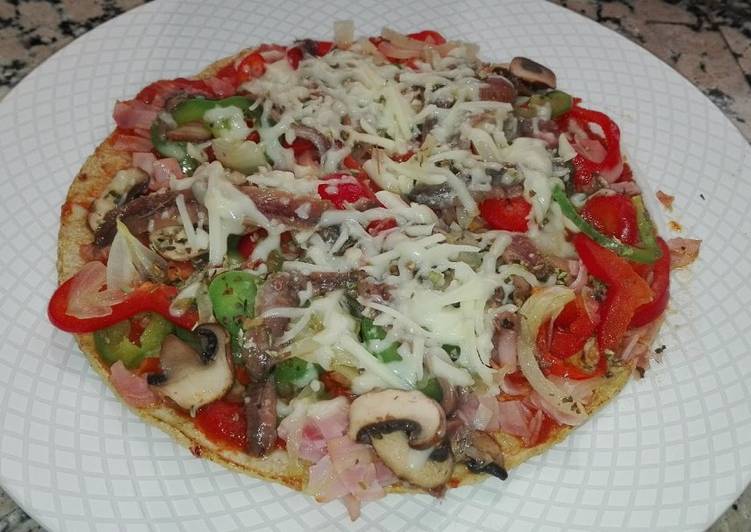 Pizza con clara de huevos Receta de Naty_coremi Cookpad