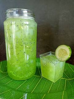 Foto resep Es Timun Nata de Coco Sirup Melon